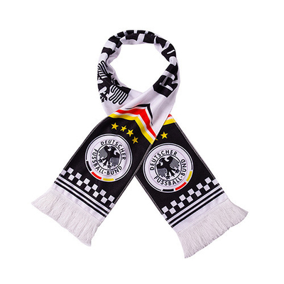Oem Factory Manufacturer Custom Logo National Soccer Scarf Qatar Espana Brazil Portugal France Football Fans Scarves