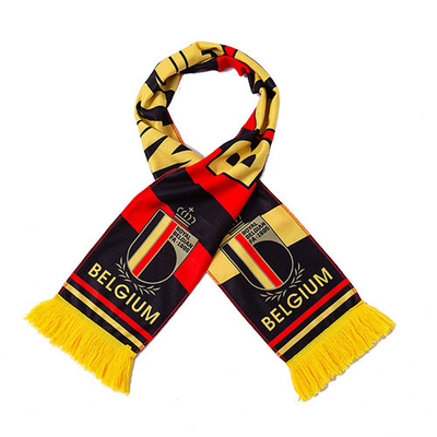 Oem Factory Manufacturer Custom Logo National Soccer Scarf Qatar Espana Brazil Portugal France Football Fans Scarves