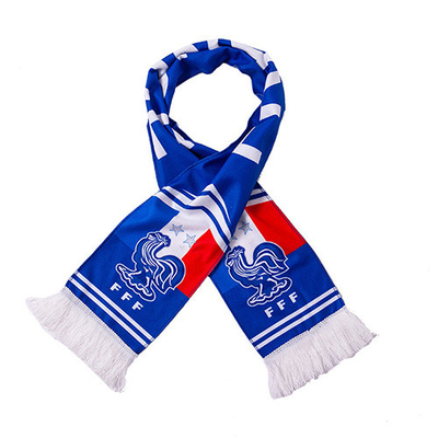 Oem Factory Manufacturer Custom Logo National Soccer Scarf Qatar Espana Brazil Portugal France Football Fans Scarves